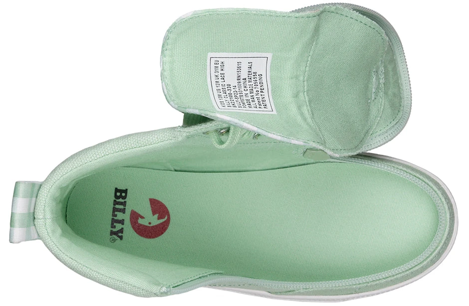 FINAL SALE - Green Gingham BILLY Classic Lace High Tops - Image 4