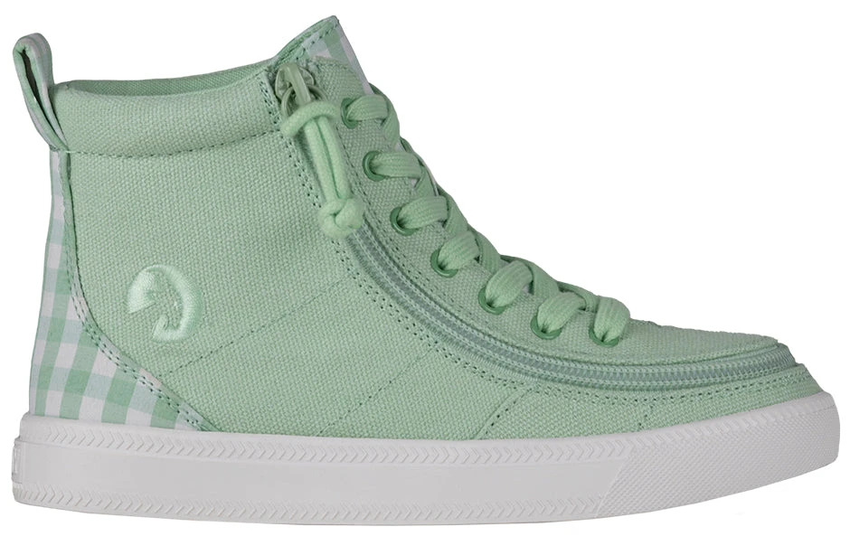 FINAL SALE - Green Gingham BILLY Classic Lace High Tops - Image 2