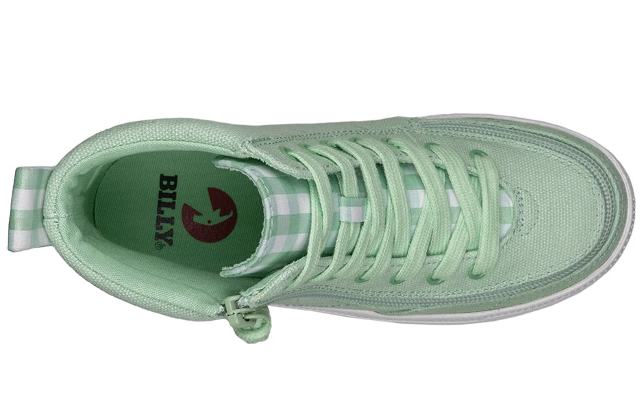 FINAL SALE - Green Gingham BILLY Classic Lace High Tops - Image 3