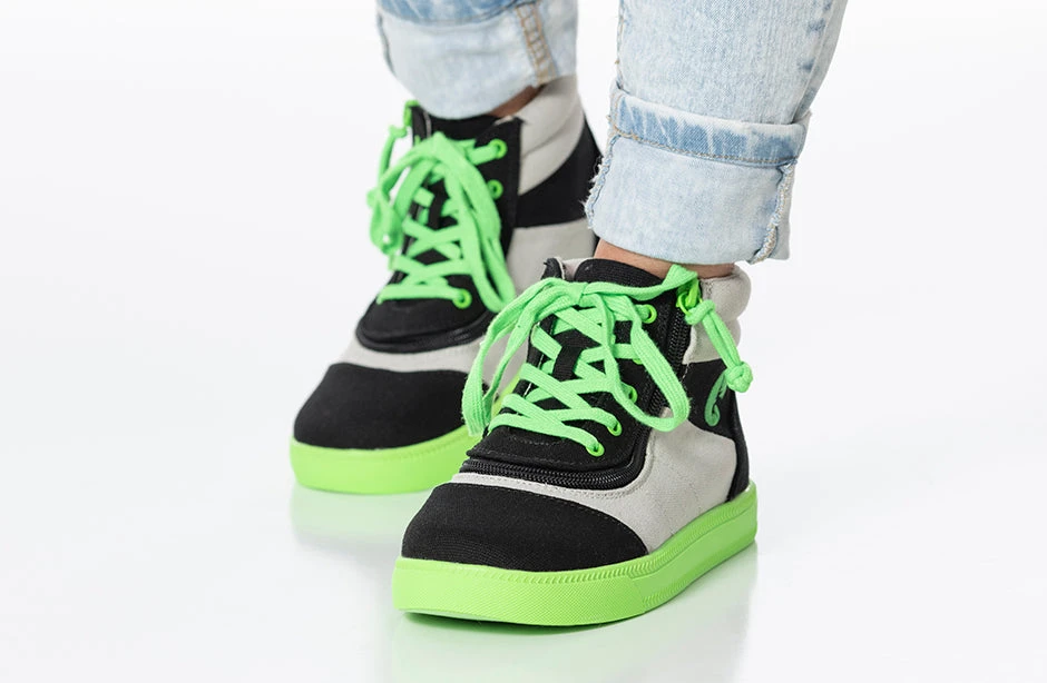 FINAL SALE - Black/Green BILLY Street Short Wrap High Tops - Image 10
