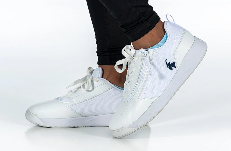 FINAL SALE - White/Navy BILLY Sport Court Athletic Sneakers - Image 9