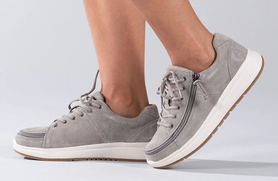 Women's Grey Suede BILLY Comfort Lows - Image 6