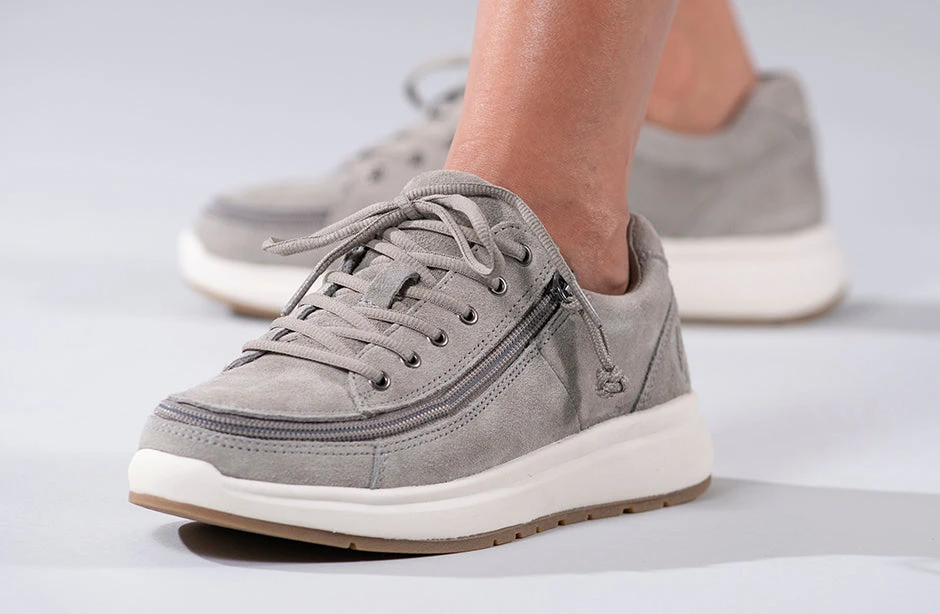 Women's Grey Suede BILLY Comfort Lows - Image 7