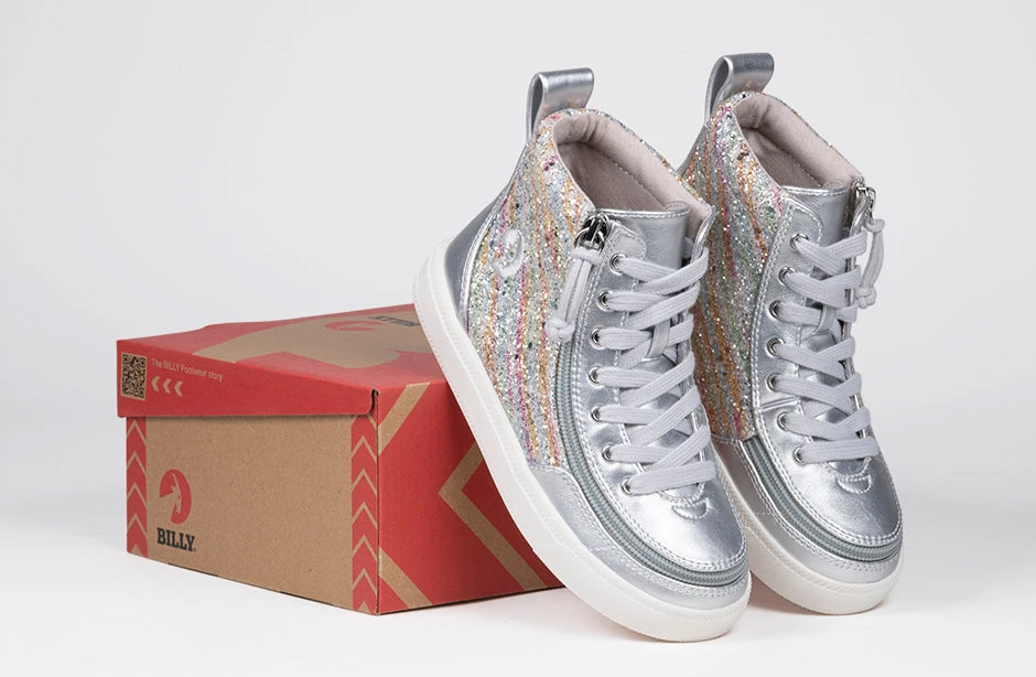 Silver Rainbow BILLY Classic Lace High Tops - Image 8