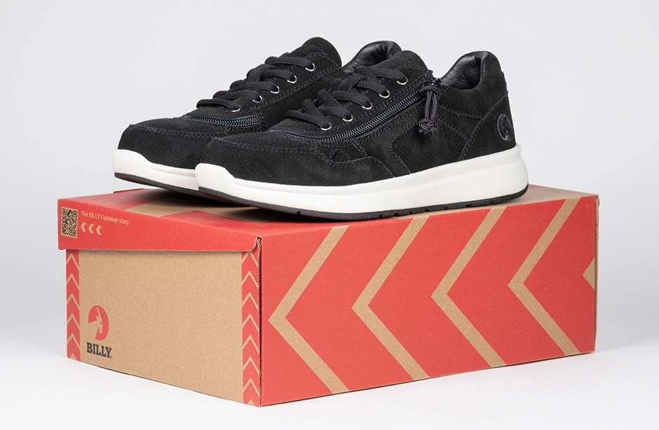 Women's Black Suede BILLY Comfort Joggers - Image 7