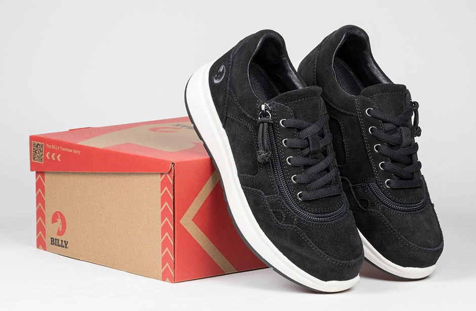 Women's Black Suede BILLY Comfort Joggers - Image 8