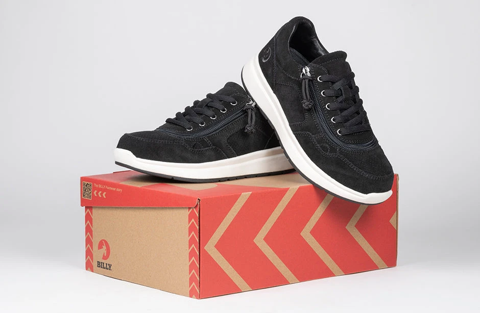 Women's Black Suede BILLY Comfort Joggers - Image 9