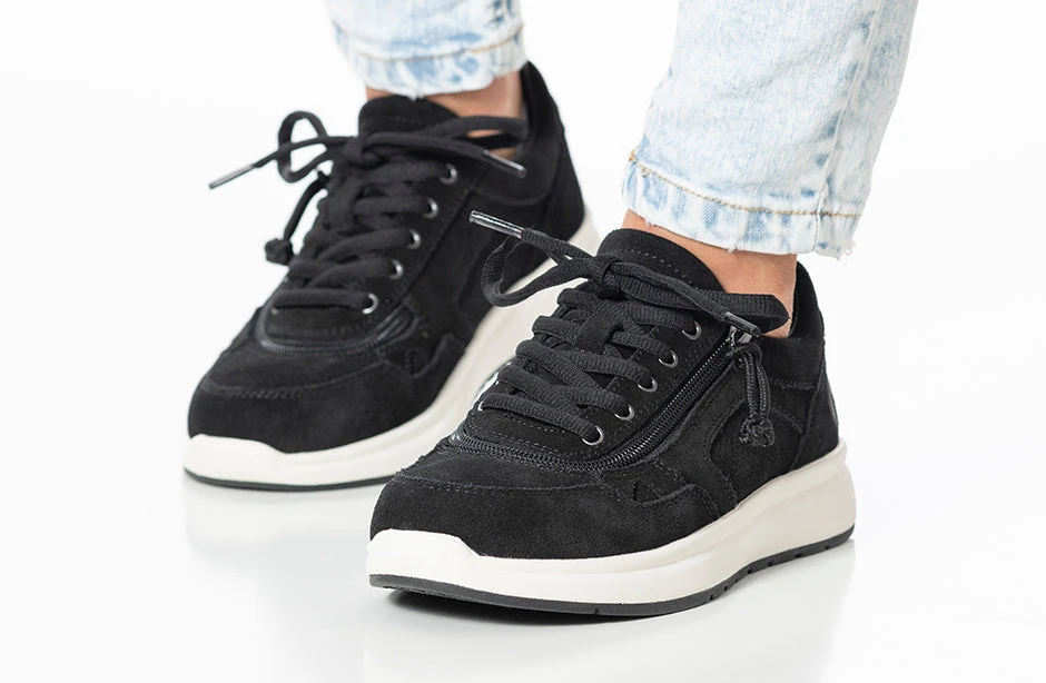 Women's Black Suede BILLY Comfort Joggers - Image 11