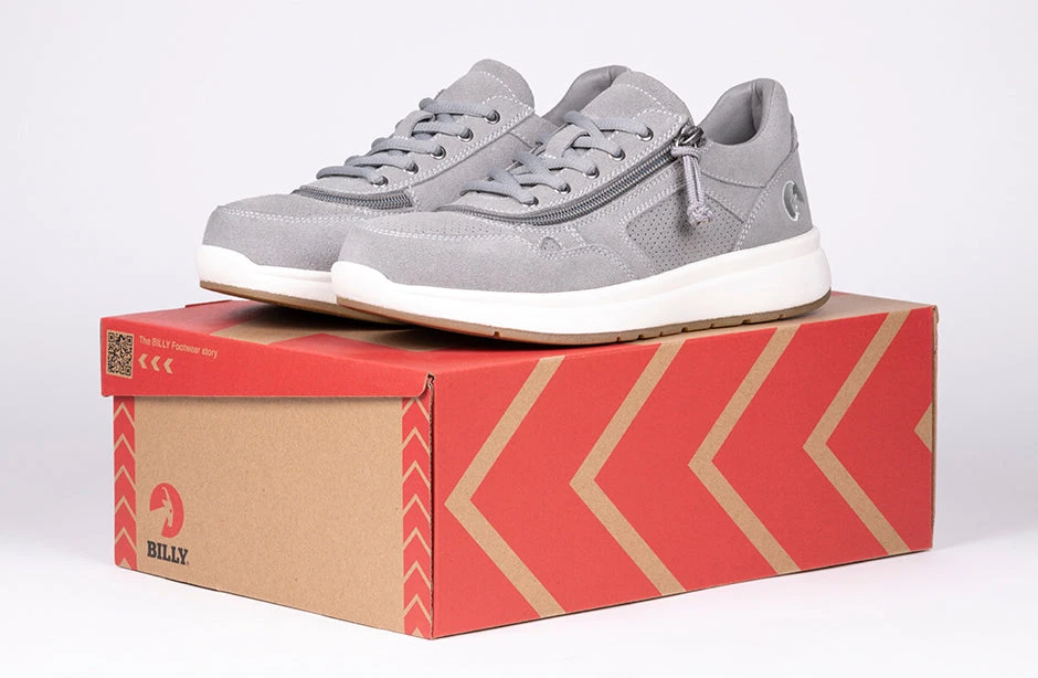 Women's Grey Suede BILLY Comfort Joggers - Image 7