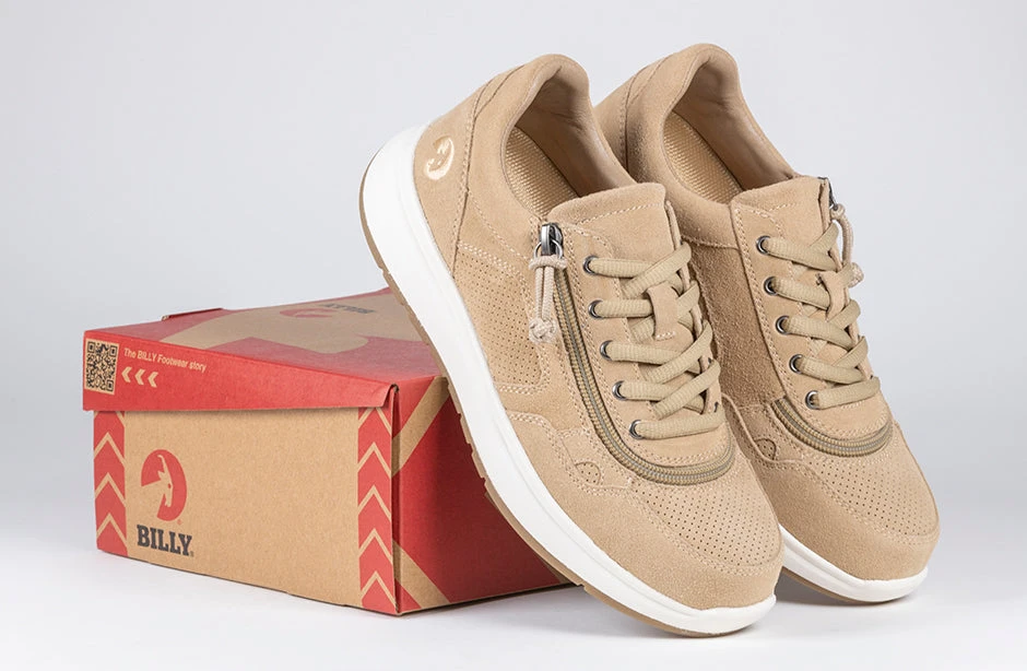 Women's Tan Suede BILLY Comfort Joggers - Image 8