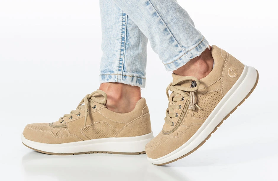 Women's Tan Suede BILLY Comfort Joggers - Image 9