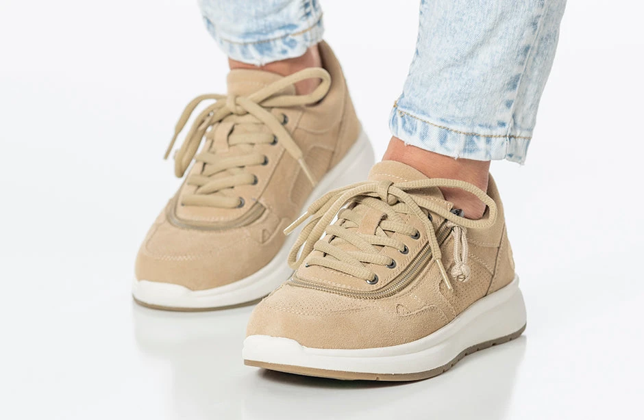 Women's Tan Suede BILLY Comfort Joggers - Image 10